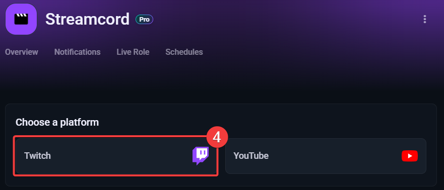 Screenshot of the service select page